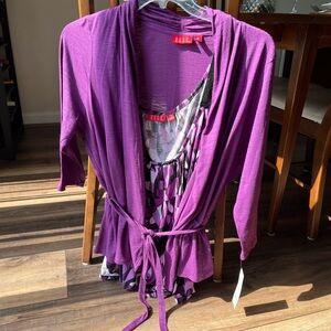 ELLE lightweight purple jacket (2X) & matching tank (3X)! Holiday ready!